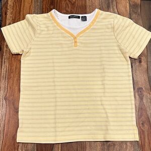Speculation Yellow Striped Short Sleeve Tee